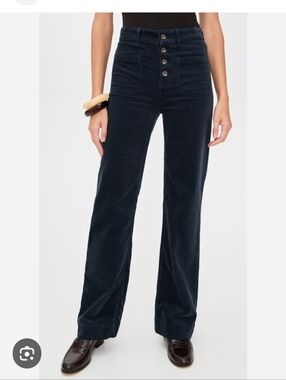 GAP High Stride Corduroy Jeans in Dark Navy, Wide Leg